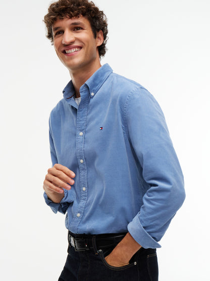Tommy Hilfiger Corduroy Shirt - Brisk Blue MW0MW40486_C2B_alternate3_ay