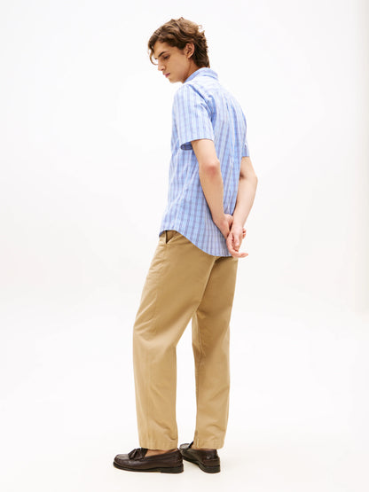 Tommy Hilfiger Americana Check Short Sleeve Shirt - Blue MW0MW40577-0MS-3