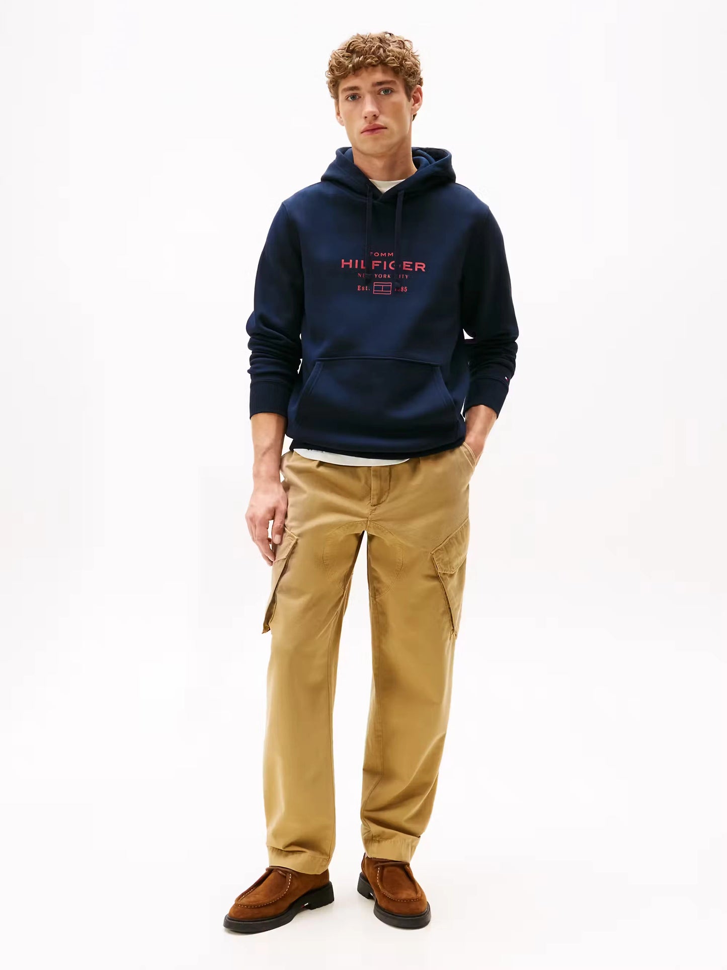 Tommy Hilfiger Oval Graphic Hoodie - Desert Sky MW0MW40864_DW5_alternate2