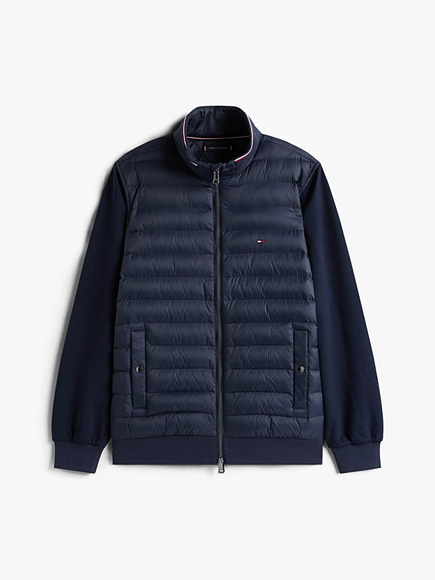Tommy Hilfiger Mixed Texture Quilted Zip-Thru Sweatshirt - Navy Blue MW0MW41329_DW5_alternate4