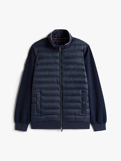 Tommy Hilfiger Mixed Texture Quilted Zip-Thru Sweatshirt - Navy Blue MW0MW41329_DW5_alternate4