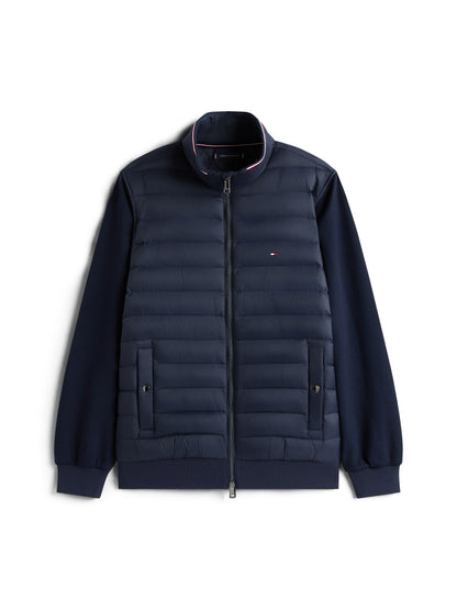Tommy Hilfiger Mixed Texture Quilted Zip-Thru Sweatshirt - Navy MW0MW41329_DW5_main_ay