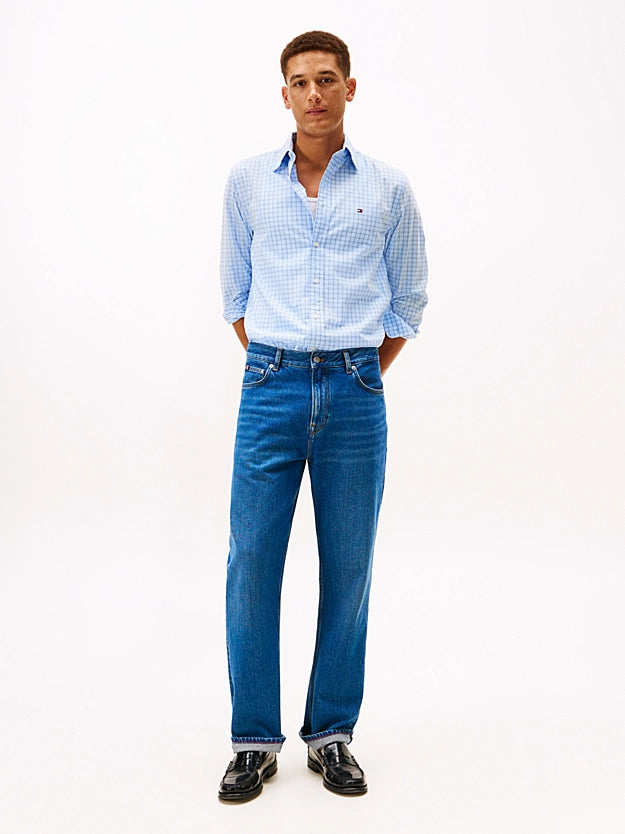 Tommy Hilfiger TH Flex Regular Fit Tattersall Check Shirt - Sweet Blue MW0MW41400_0MT_alternate2