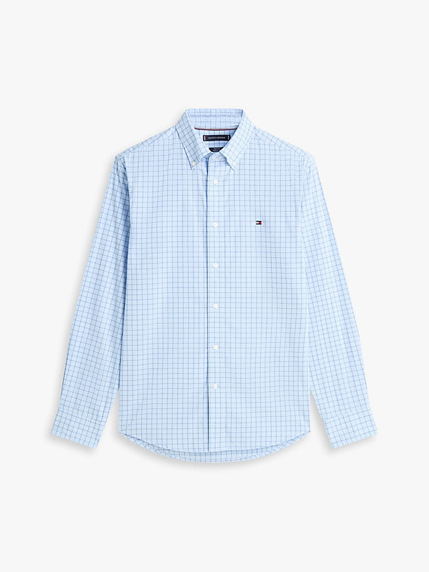 Tommy Hilfiger TH Flex Regular Fit Tattersall Check Shirt - Sweet Blue MW0MW41400_0MT_alternate4