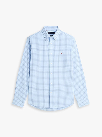 Tommy Hilfiger TH Flex Regular Fit Tattersall Check Shirt - Sweet Blue MW0MW41400_0MT_alternate4