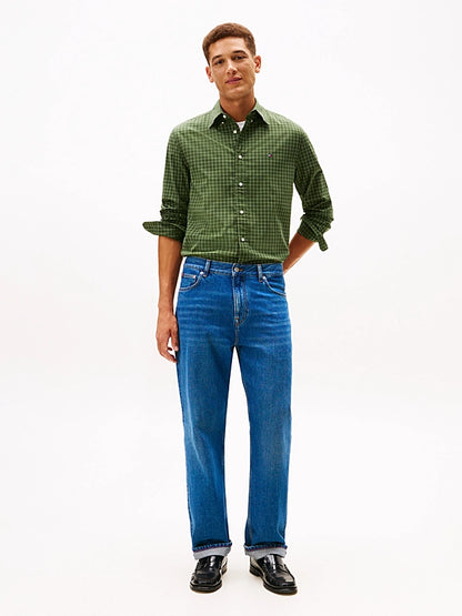 Tommy Hilfiger TH Flex Regular Fit Tattersall Check Shirt - Mountain Pine MW0MW41400_0N1_alternate2