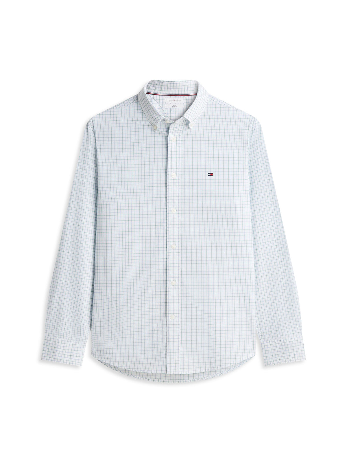 Tommy Hilfiger TH Flex Regular Fit Tattersall Check Shirt - Green MW0MW41400_0N2_main_ay
