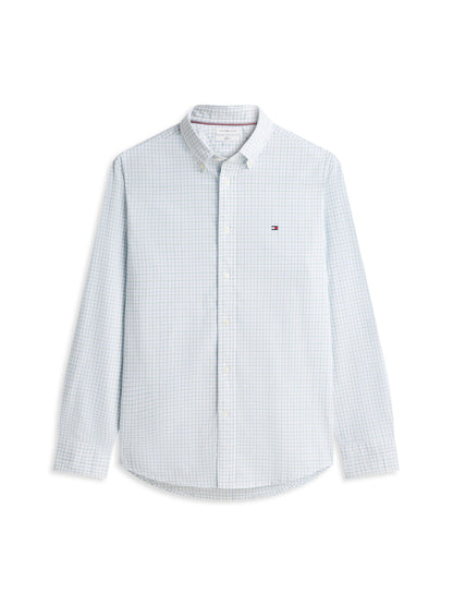 Tommy Hilfiger TH Flex Regular Fit Tattersall Check Shirt - Green MW0MW41400_0N2_main_ay