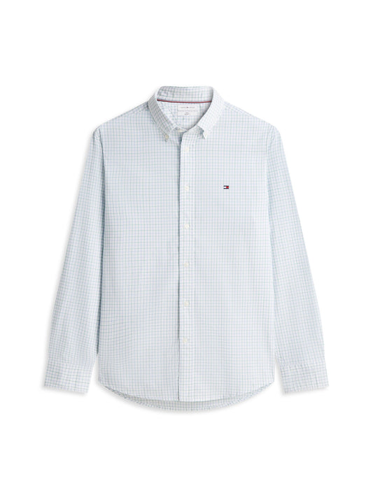 Tommy Hilfiger TH Flex Regular Fit Tattersall Check Shirt - Green MW0MW41400_0N2_main_ay