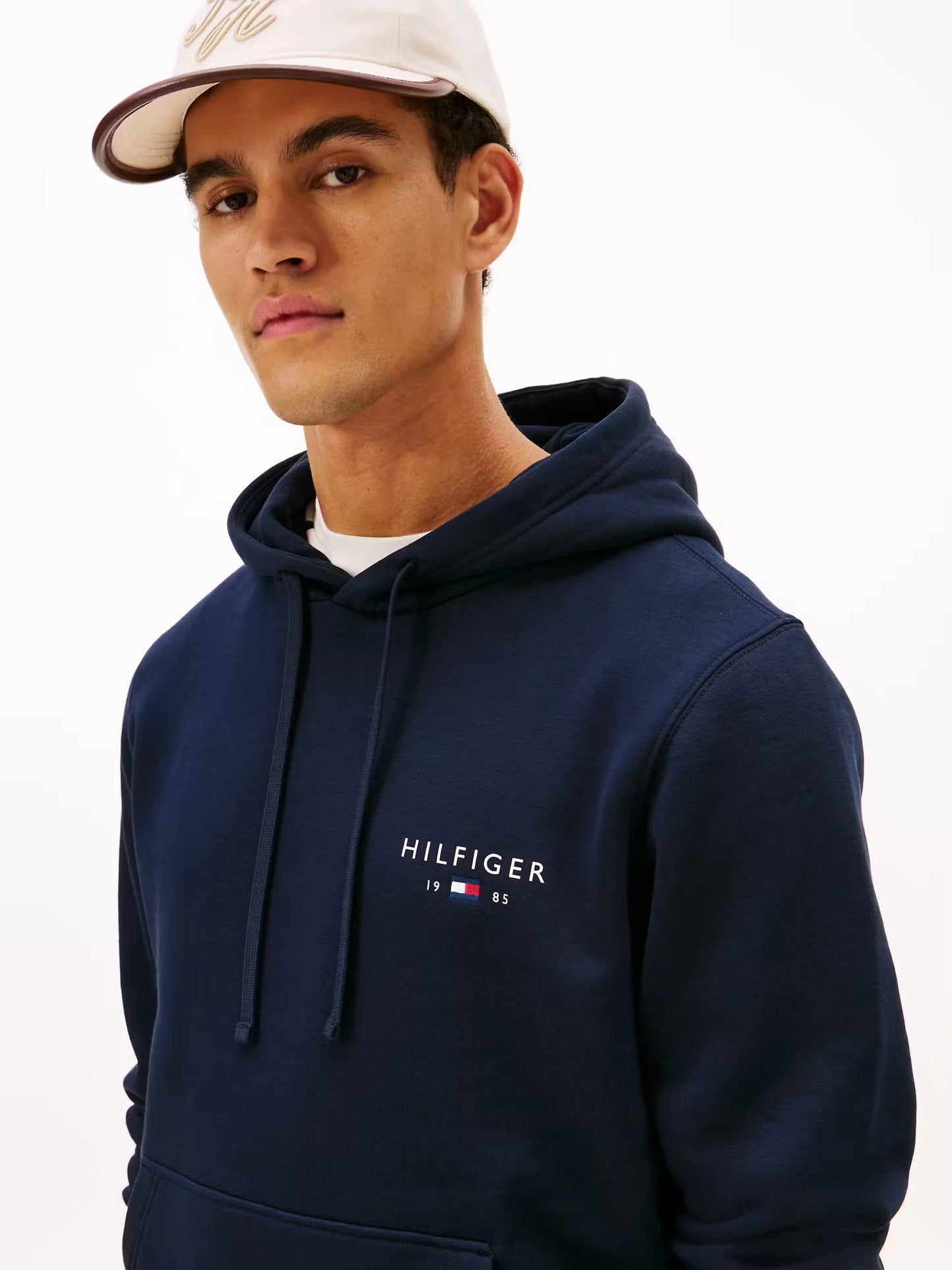 Tommy Hilfiger Brand Love Small Hilfiger Hoodie - Desert Sky MW0MW41429_DW5_alternate1