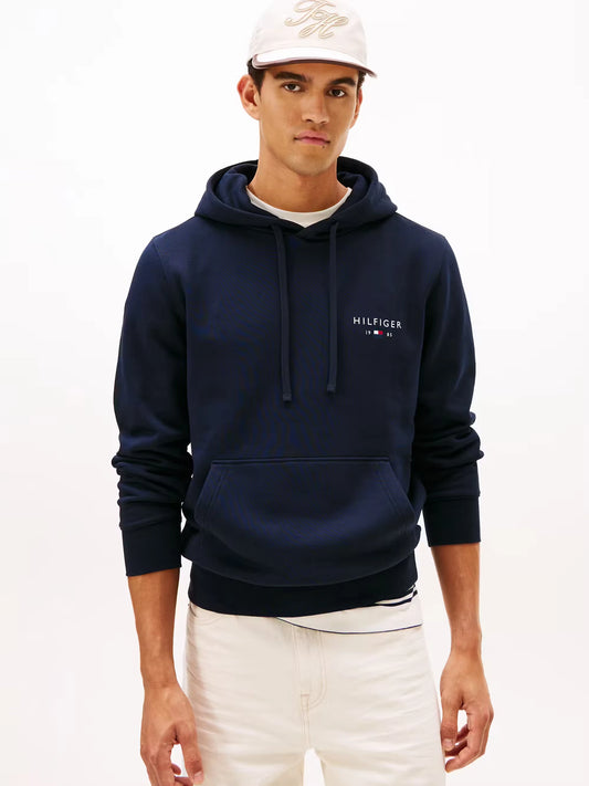 Tommy Hilfiger Brand Love Small Hilfiger Hoodie - Desert Sky MW0MW41429_DW5_main
