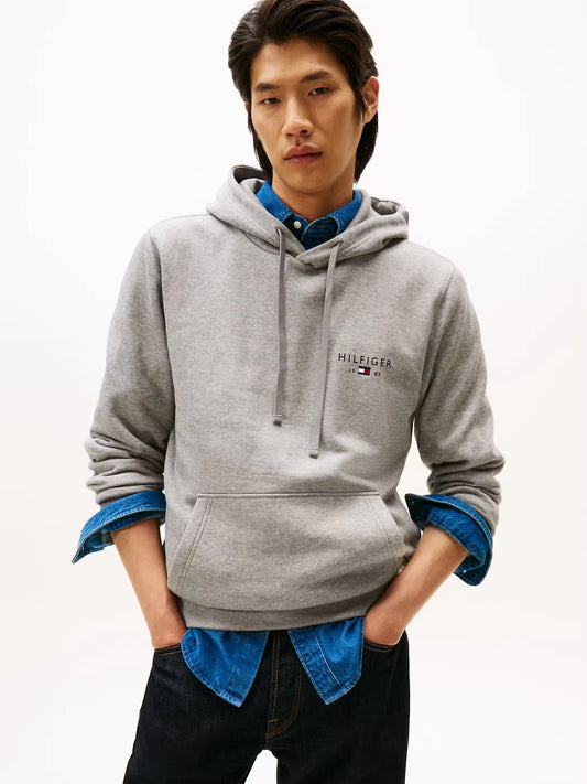 Tommy Hilfiger Brand Love Small Hilfiger Hoodie - Medium Grey Heather MW0MW41429_P91_main