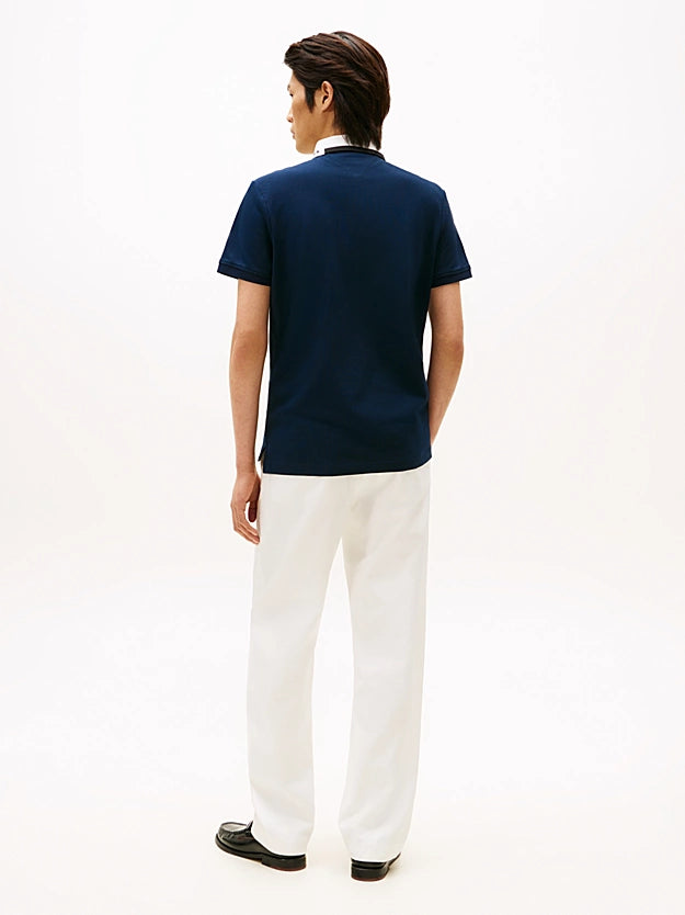 Tommy Hilfiger Regular Fit Collar Embroidery Polo Shirt - Dark Blue MW0MW41605_C1G_alternate3