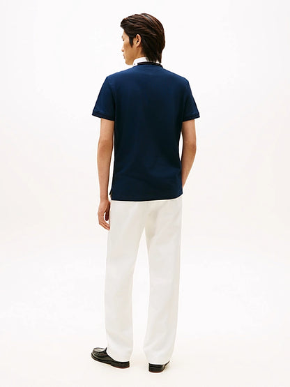 Tommy Hilfiger Regular Fit Collar Embroidery Polo Shirt - Dark Blue MW0MW41605_C1G_alternate3