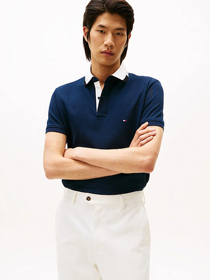 Tommy Hilfiger Regular Fit Collar Embroidery Polo Shirt - Dark Blue MW0MW41605_C1G_main