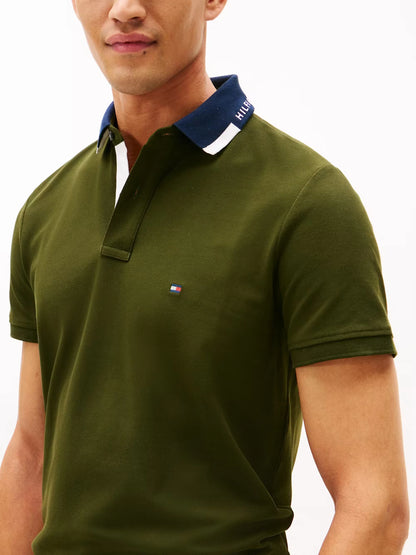 Tommy Hilfiger Regular Fit Collar Embroidery Polo Shirt - Arctic Spruce MW0MW41605_M1Q_alternate1
