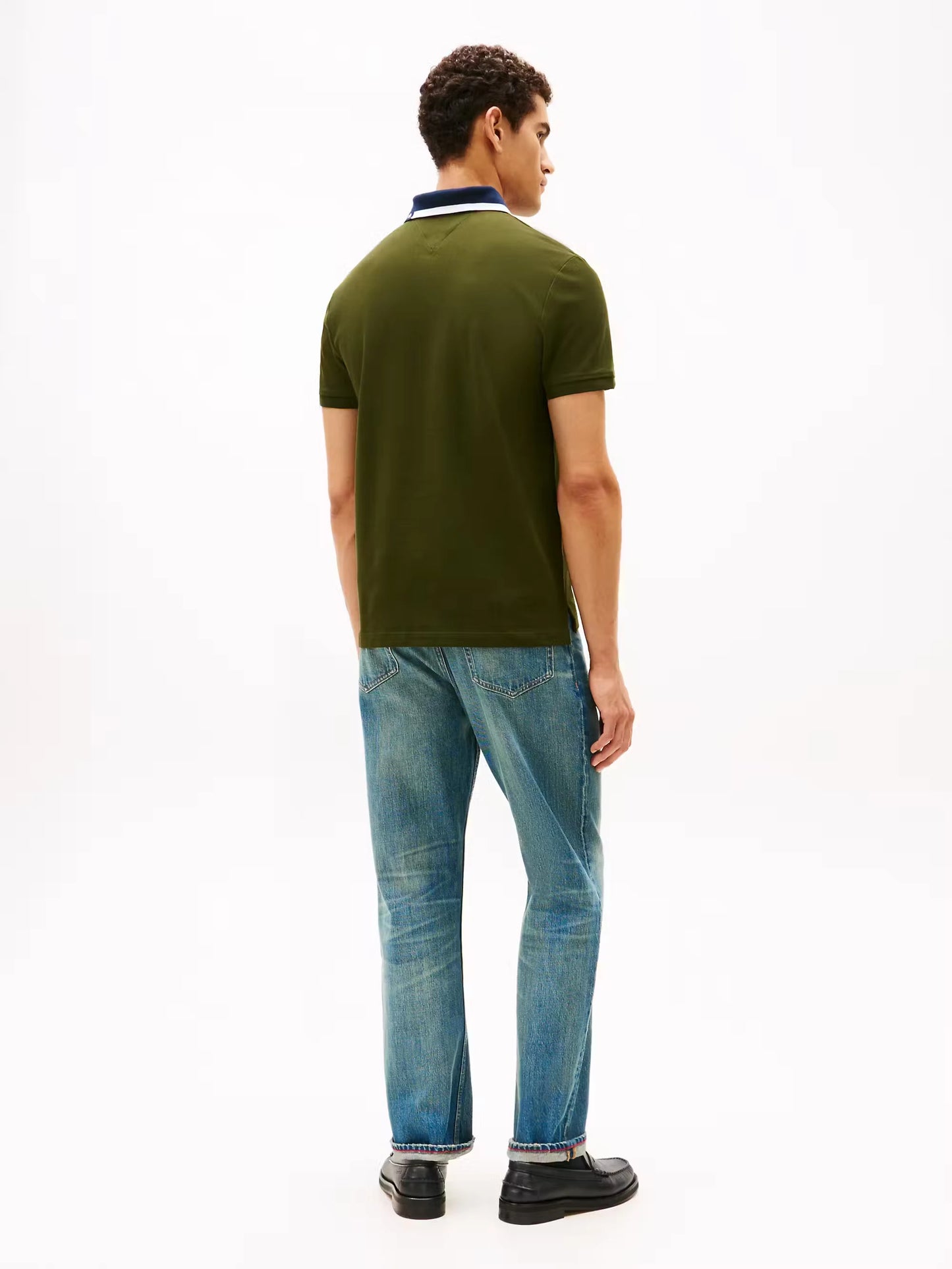 Tommy Hilfiger Regular Fit Collar Embroidery Polo Shirt - Arctic Spruce MW0MW41605_M1Q_alternate3