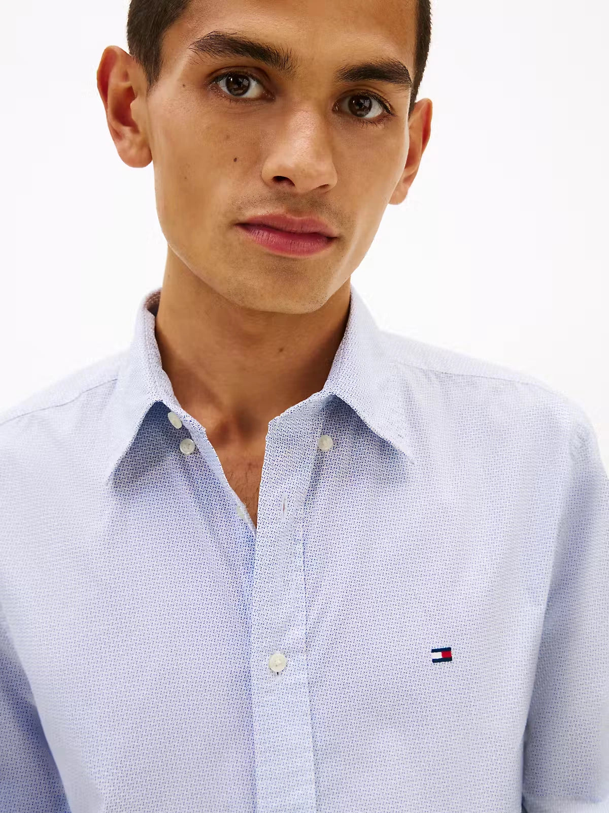 Tommy Hilfiger Flex Poplin Fake Solid Rf Shirt - Bold Blue MW0MW41711_C7L_alternate2_ay