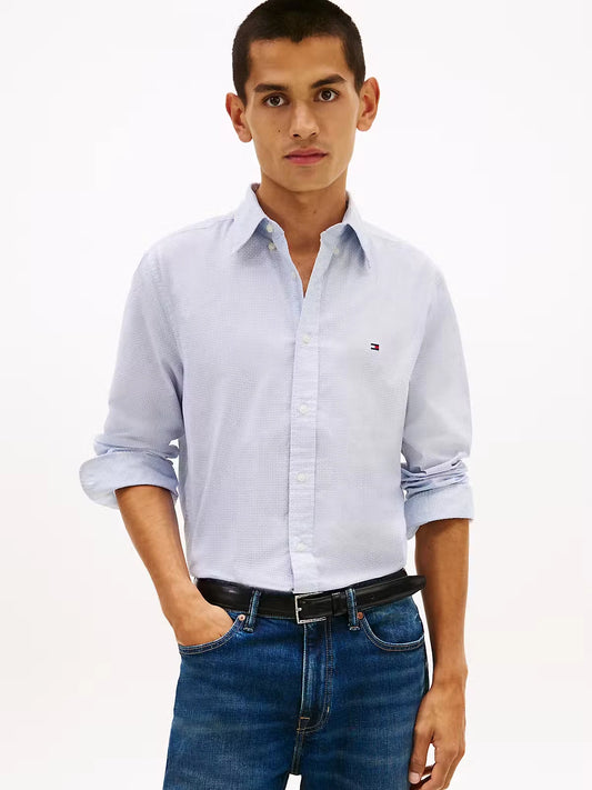 Tommy Hilfiger Flex Poplin Fake Solid Rf Shirt - Bold Blue MW0MW41711_C7L_main