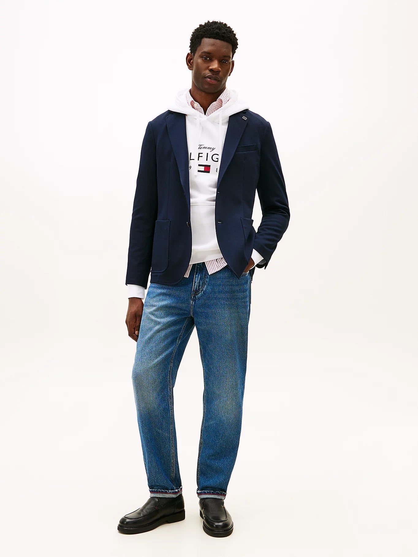 Tommy Hilfiger Performance Smart Casual Regular Fit Blazer - Dark Blue MW0MW41795_C1G_alternate2