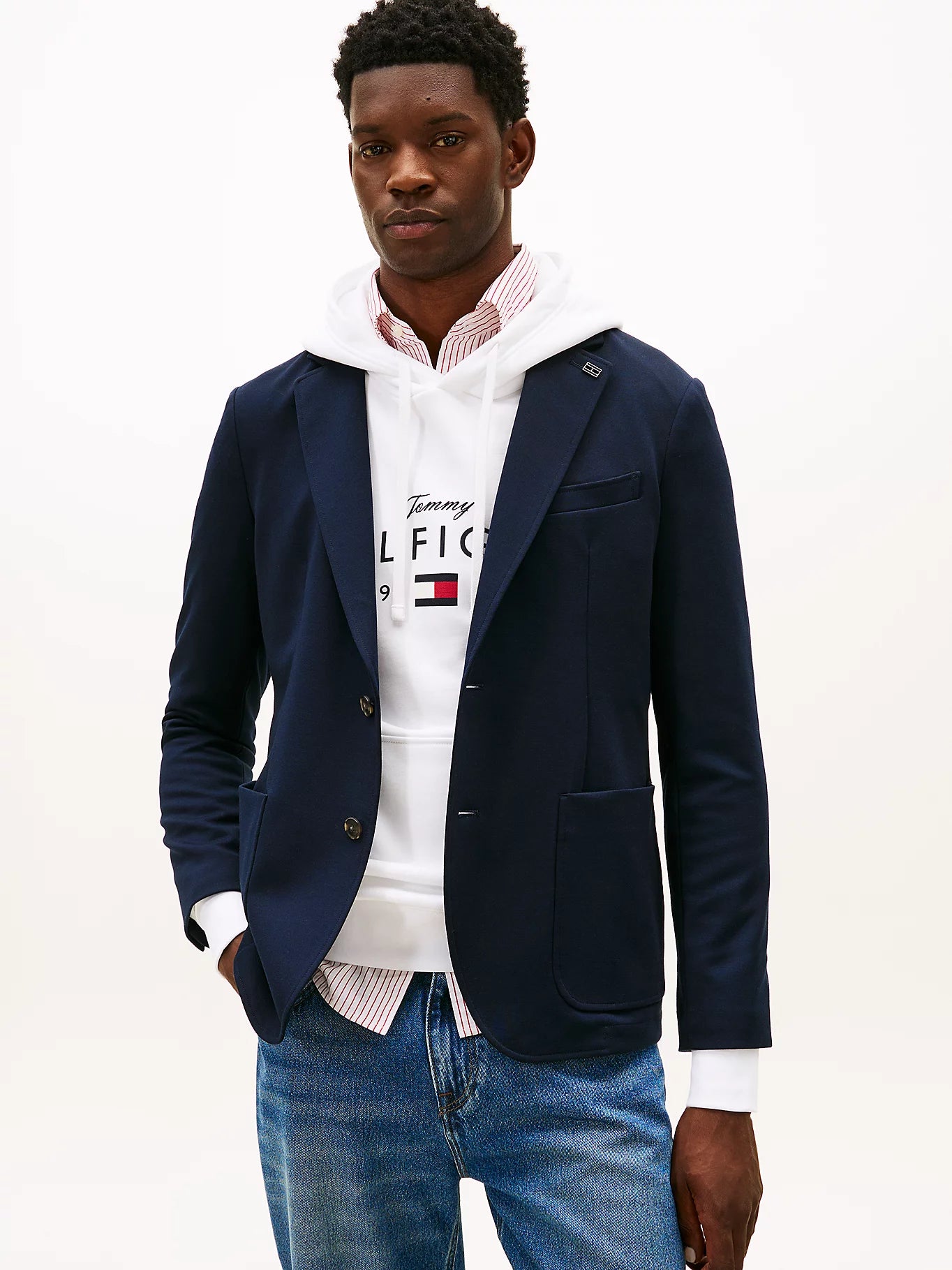 Tommy Hilfiger Performance Smart Casual Regular Fit Blazer - Dark Blue MW0MW41795_C1G_main