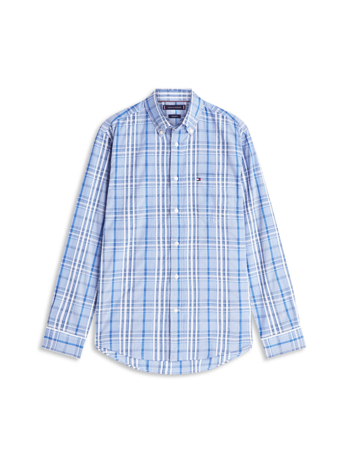 Tommy Hilfiger Seersucker Check Regular Fit Shirt - Blue/White MW0MW42419_0MS_main_ay