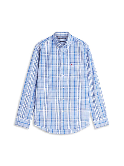 Tommy Hilfiger Seersucker Check Regular Fit Shirt - Blue/White MW0MW42419_0MS_main_ay
