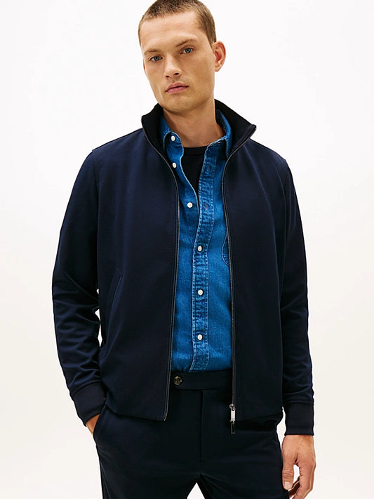 Tommy Hilfiger Performance Smart Casual Zip-Thru Jumper - Dark Blue MW0MW42559_C1G_main