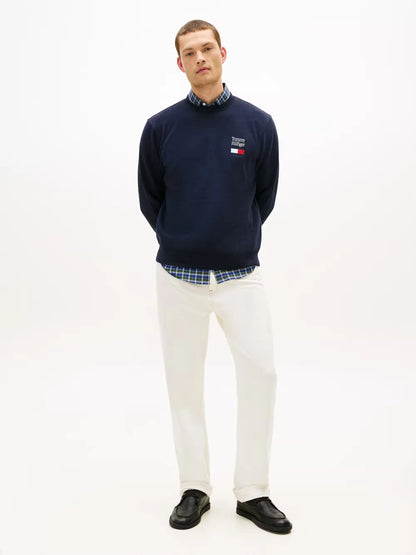 Tommy Hilfiger Embro Flag Sweatshirt - Desert Sky MW0MW42778_DW5_alternate3_ay