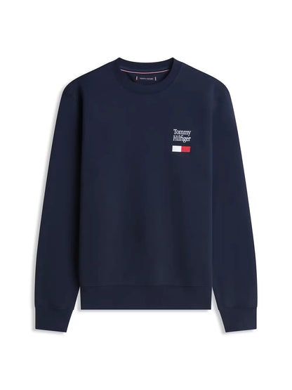 Tommy Hilfiger Embro Flag Sweatshirt - Desert Sky MW0MW42778_DW5_main_ay