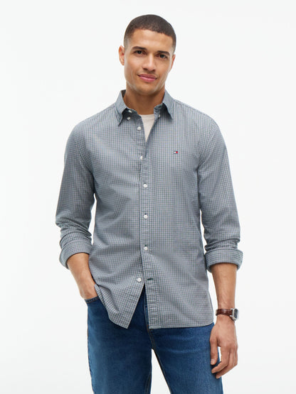 Tommy Hilfiger Heritage Oxford Tartan Shirt - Ornamental Green Check MW0MW44573_0N1_alternate1_ay