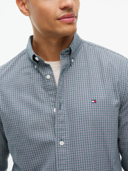 Tommy Hilfiger Heritage Oxford Tartan Shirt - Ornamental Green Check MW0MW44573_0N1_alternate3_ay