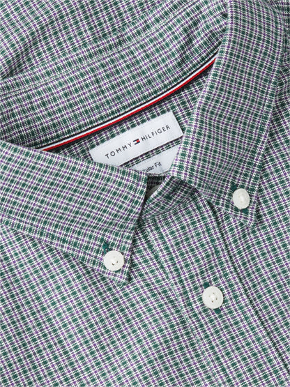 Tommy Hilfiger Heritage Oxford Tartan Shirt - Ornamental Green Check MW0MW44573_0N1_alternate5_ay