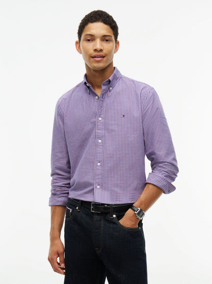 Tommy Hilfiger Heritage Oxford Tartan Shirt - Medium Red Check MW0MW44573_0QJ_alternate1_ay