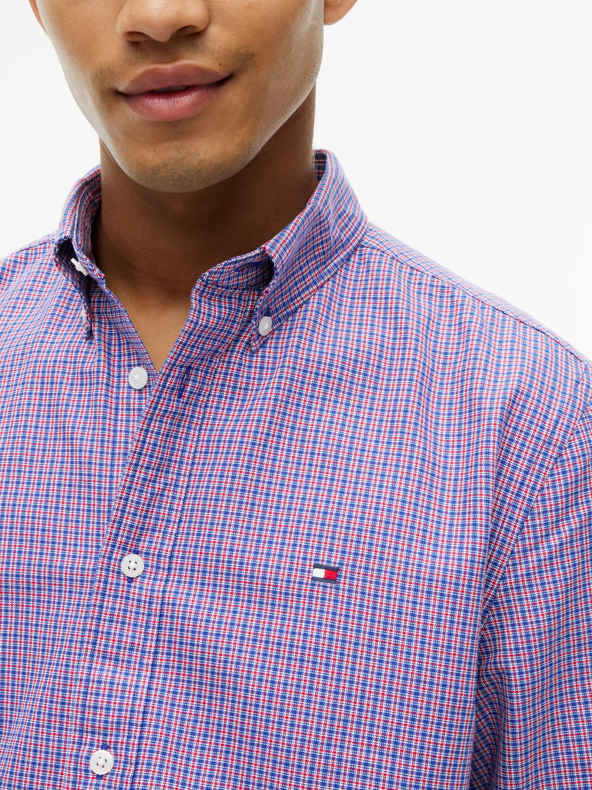 Tommy Hilfiger Heritage Oxford Tartan Shirt - Medium Red Check MW0MW44573_0QJ_alternate3_ay