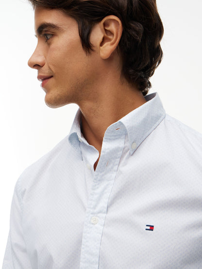 Tommy Hilfiger Flex Geometric Print Shirt - Sweet Blue MW0MW44580_0GZ_alternate3_ay