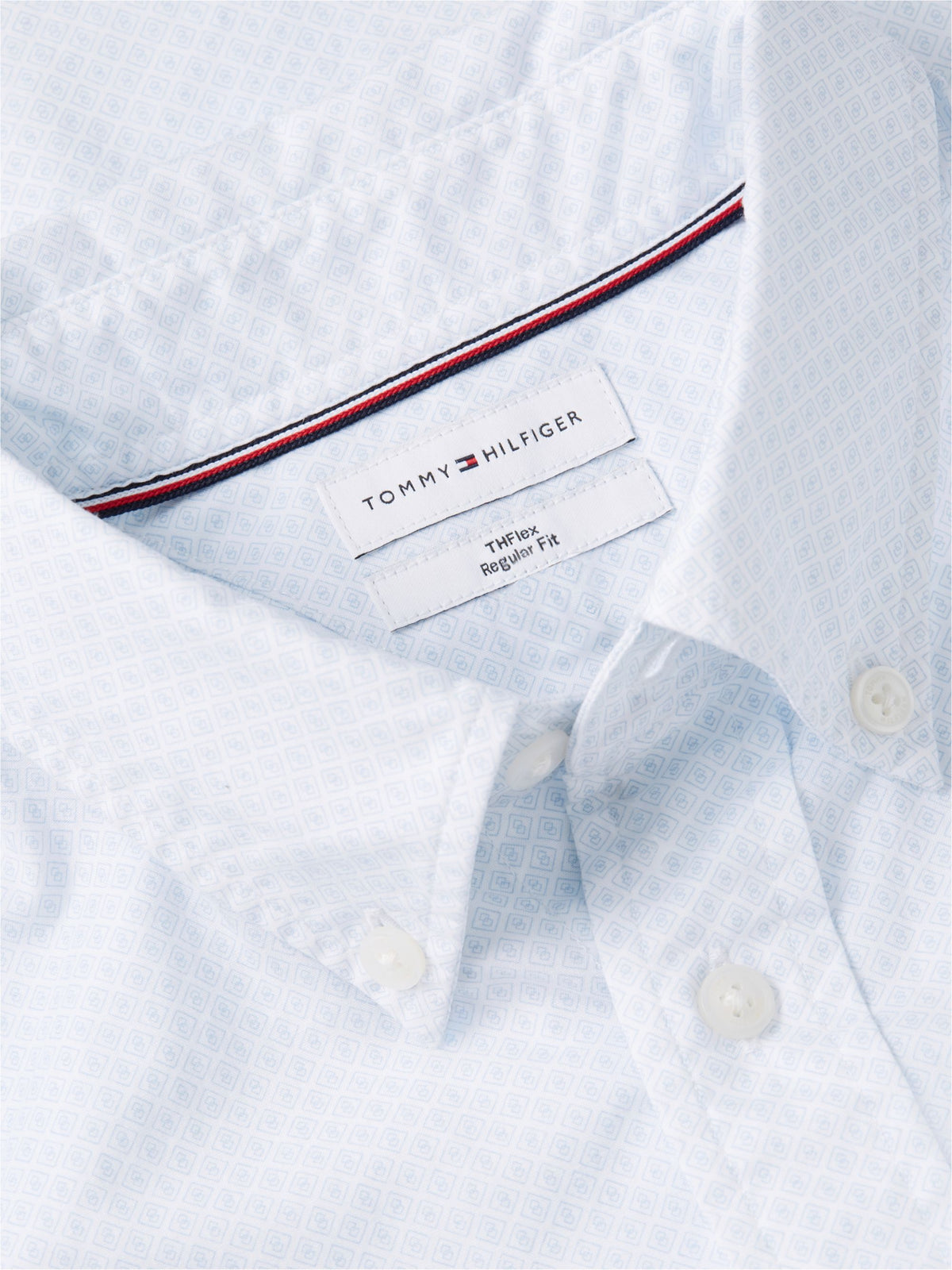 Tommy Hilfiger Flex Geometric Print Shirt - Sweet Blue MW0MW44580_0GZ_alternate5_ay