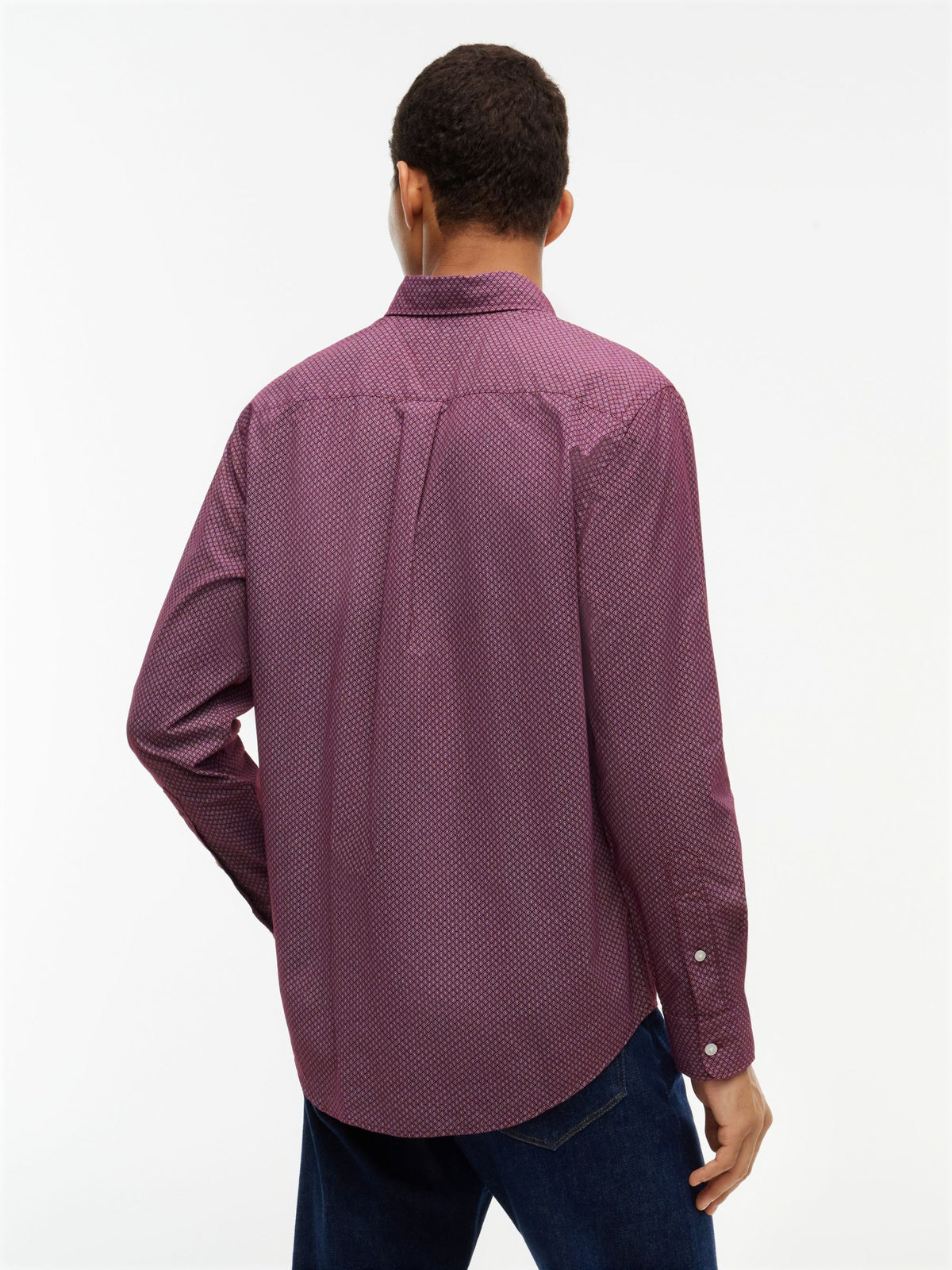 Tommy Hilfiger Flex Geometric Print Shirt - Burgundy MW0MW44580_0KP_alternate4_ay