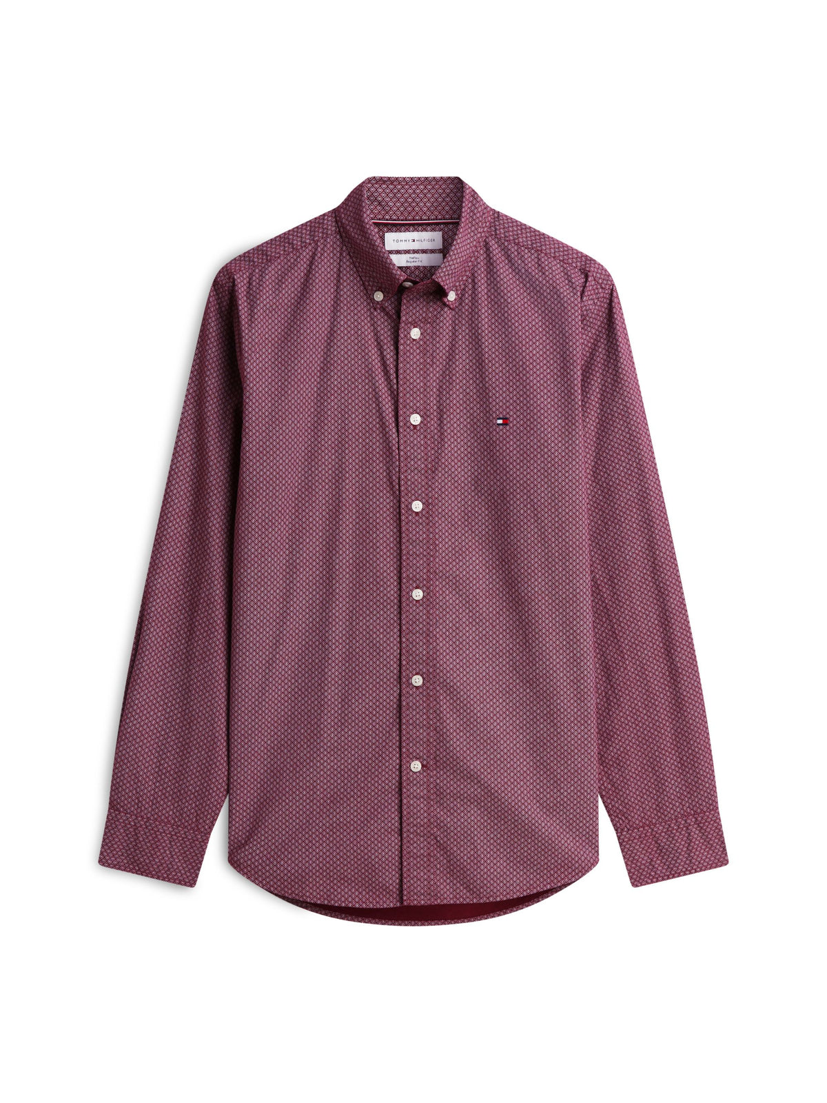 Tommy Hilfiger Flex Geometric Print Shirt - Burgundy MW0MW44580_0KP_main_ay