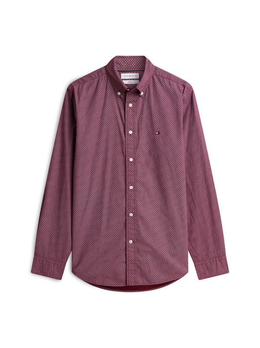 Tommy Hilfiger Flex Geometric Print Shirt - Burgundy MW0MW44580_0KP_main_ay