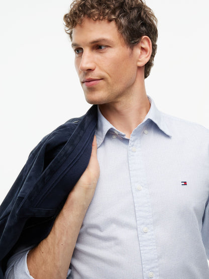 Tommy Hilfiger Dobby Structure Shirt - Light Blue MW0MW44600_C3Q_alternate3_ay
