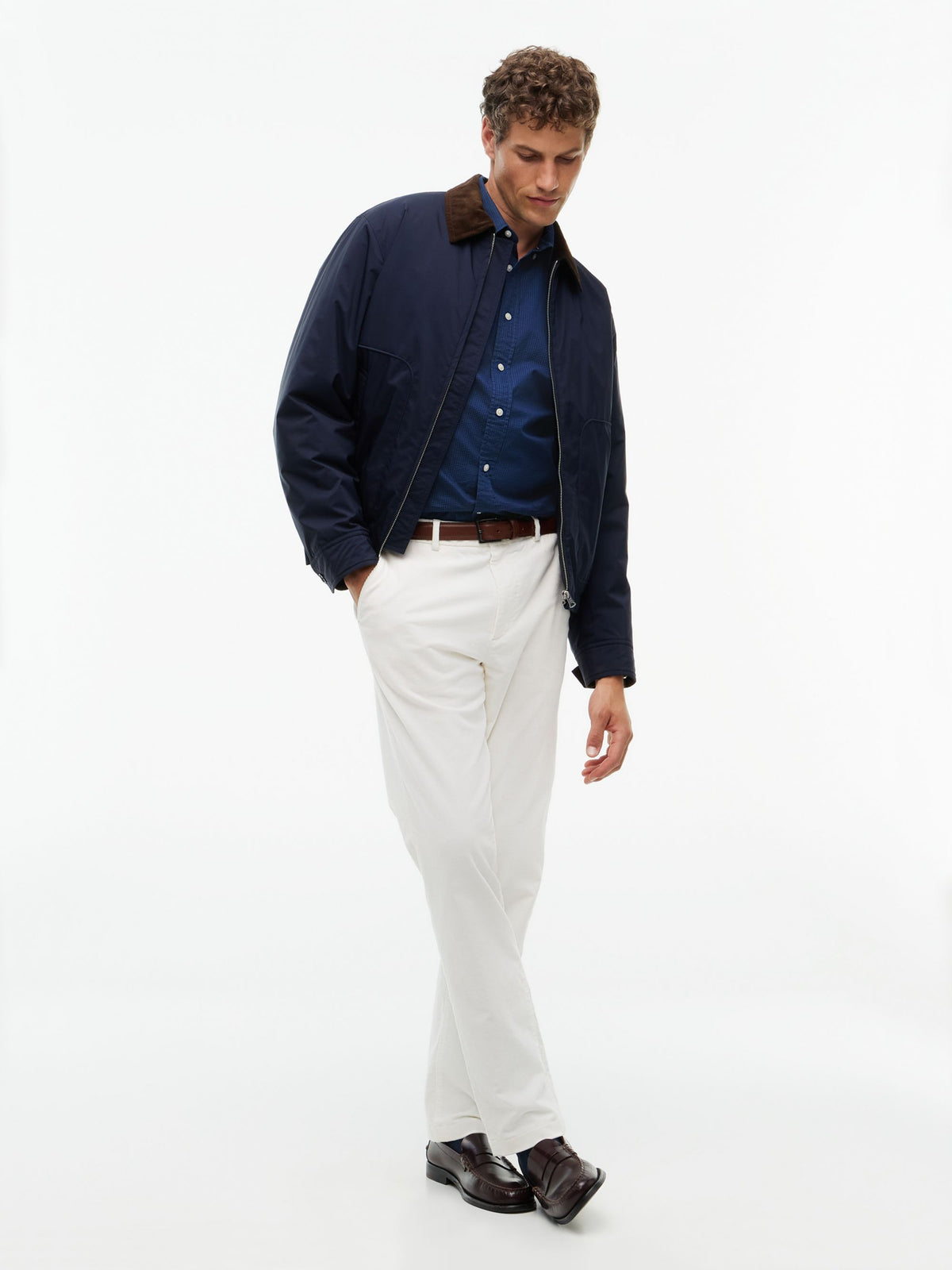 Tommy Hilfiger Dobby Structure Shirt - Carbon Navy MW0MW44600_DCC_alternate2_ay