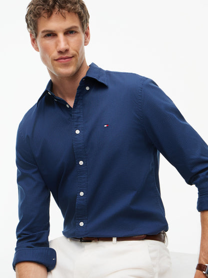 Tommy Hilfiger Dobby Structure Shirt - Carbon Navy MW0MW44600_DCC_alternate3_ay