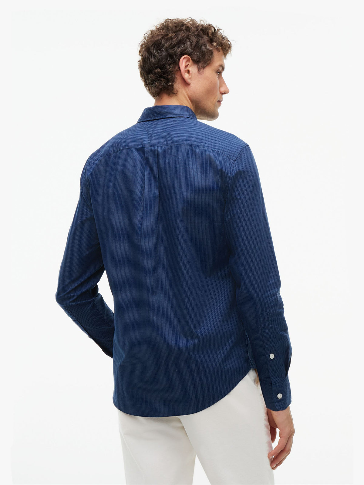 Tommy Hilfiger Dobby Structure Shirt - Carbon Navy MW0MW44600_DCC_alternate4_ay