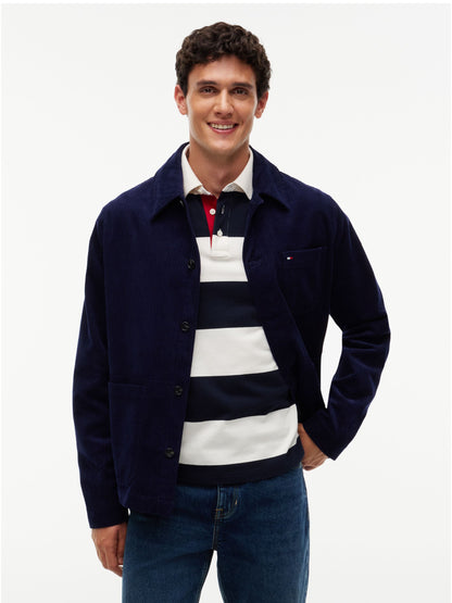 Tommy Hilfiger Relaxed Fit Corduroy Chore Shirt Jacket - Imperial Navy MW0MW44615_BCL_alternate1_ay