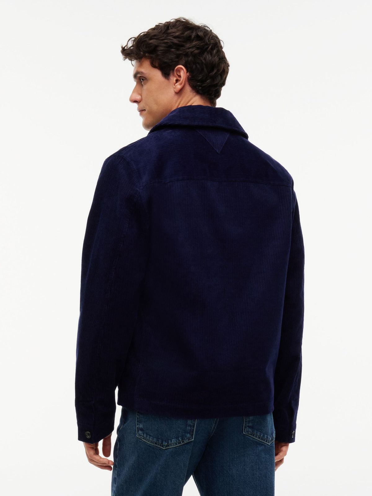 Tommy Hilfiger Relaxed Fit Corduroy Chore Shirt Jacket - Imperial Navy MW0MW44615_BCL_alternate4_ay