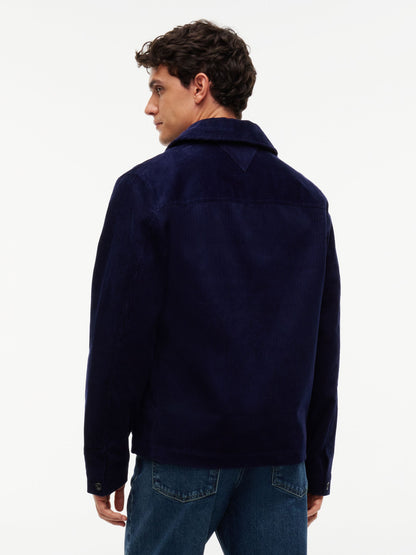 Tommy Hilfiger Relaxed Fit Corduroy Chore Shirt Jacket - Imperial Navy MW0MW44615_BCL_alternate4_ay