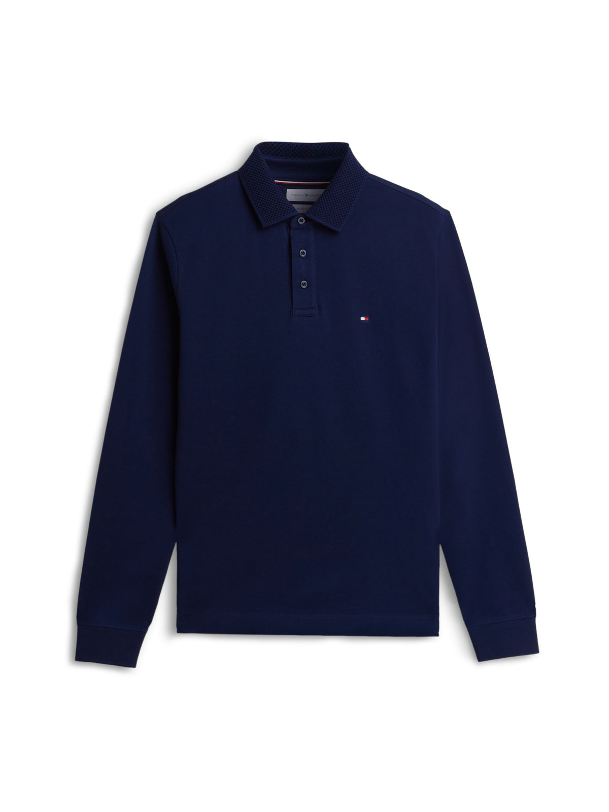 Tommy Hilfiger Regular Fit Long-Sleeve Polo - Carbon Navy MW0MW44649_DCC_main_ay