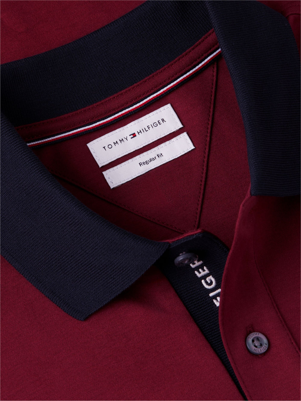 Tommy Hilfiger Interlock Long-Sleeve Polo - Burgundy MW0MW44658_VLP_alternate5_ay