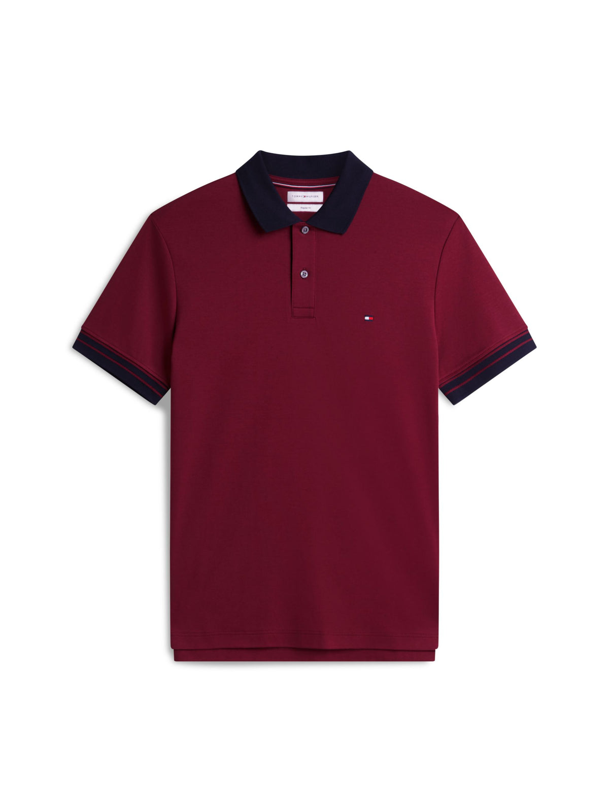 Tommy Hilfiger Interlock Long-Sleeve Polo - Burgundy MW0MW44658_VLP_main_ay